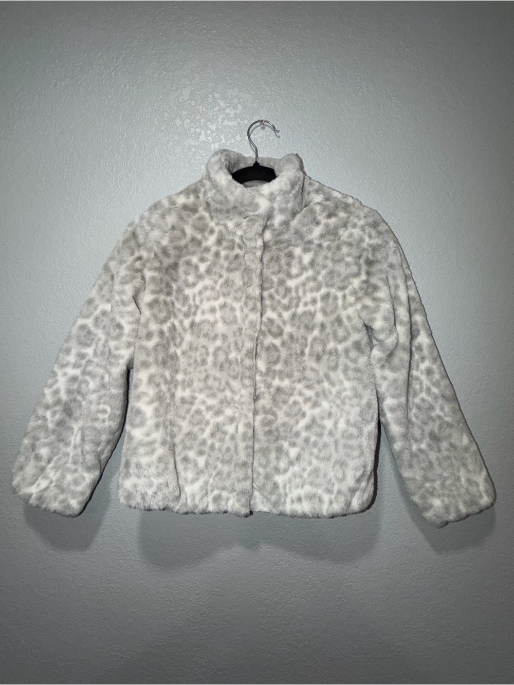 Abercrombie Kids Plush Animal Print Jacket | Size 9/10
